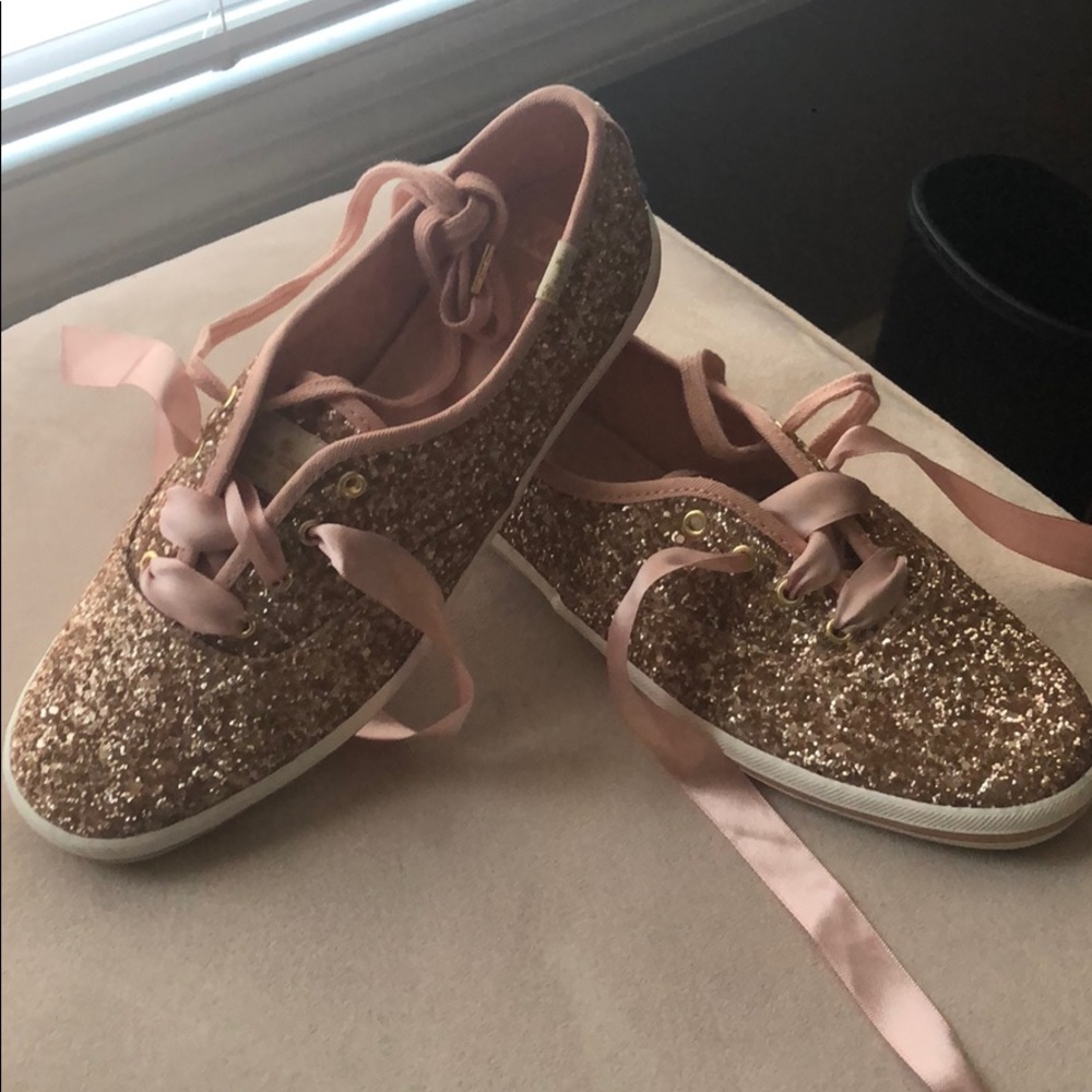 New rose gold glitter keds
